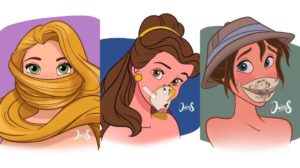 Así serían las mascarillas de las princesas Disney