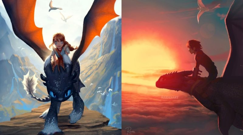 Las ilustraciones sobre dragones de Raide