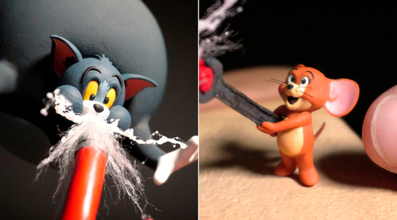 Crea tus propias figuras de Tom y Jerry con arcilla fría