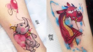 Los tatuajes a todo color de Dinoink