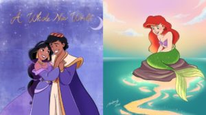 Las increíbles ilustraciones de Princesas Disney de Momo