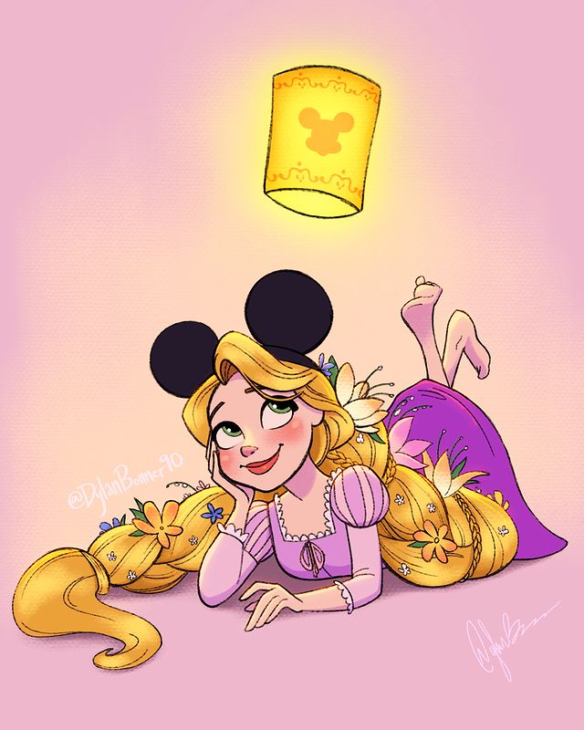 Princesas Disney con orejas de Mickey Mouse · Dylan Bonner