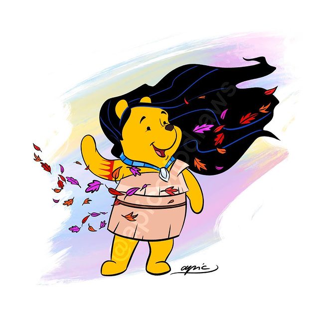 Winnie the Pooh como Pocahontas · Por Alexander Pick