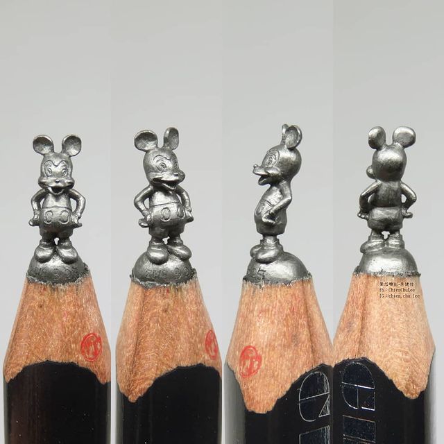 Escultura en mina de lápices · Por Chien-Chu Lee