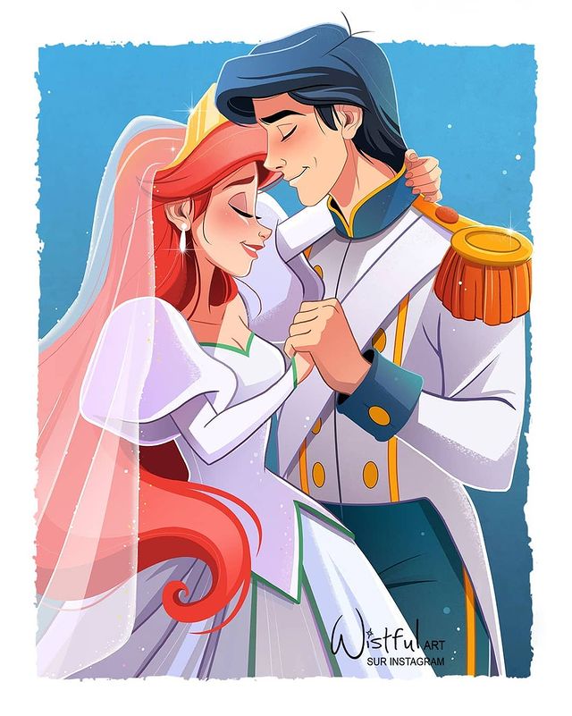 Arte romántico Disney · Por Wistful