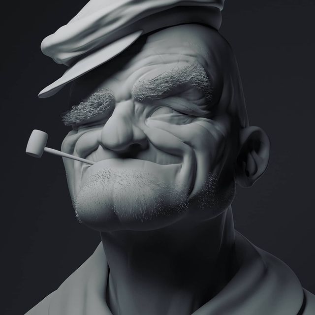 Diseño de Popeye REAL · Por Aurthur Mercader