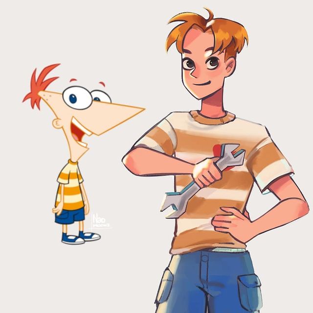 Phineas y Ferb por Naomoonz