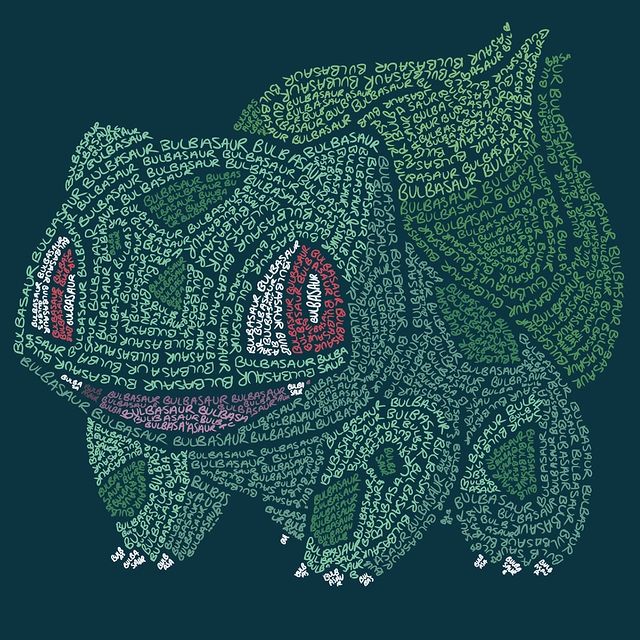 Caligramas de Pokémon · Por HatterpillarArts
