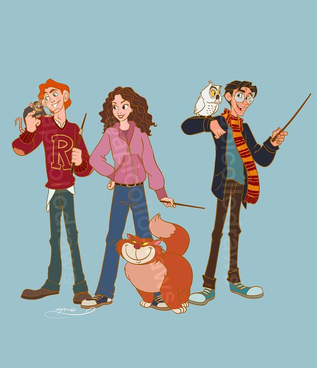 Personajes Disney y Harry Potter · Por Alexander Pick