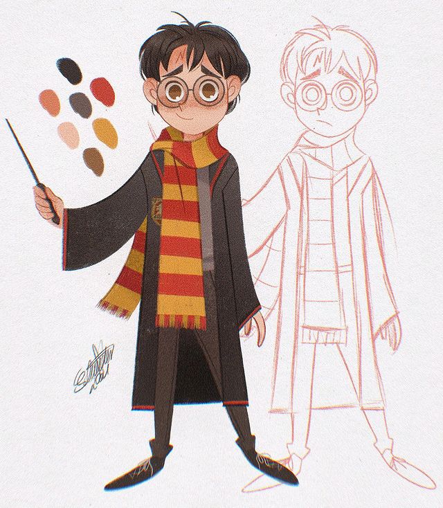 Personajes de Harry Potter animados · Por Meike Schneider Arts