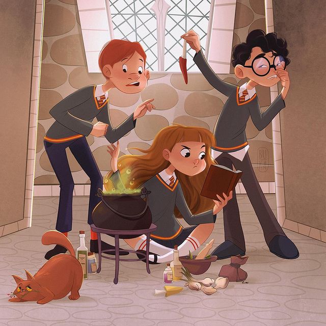 Escenas de Harry Potter animadas · Por bulankinaka