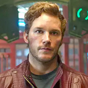 Chris Pratt como Star-Lord en Guardianes de la Galaxia