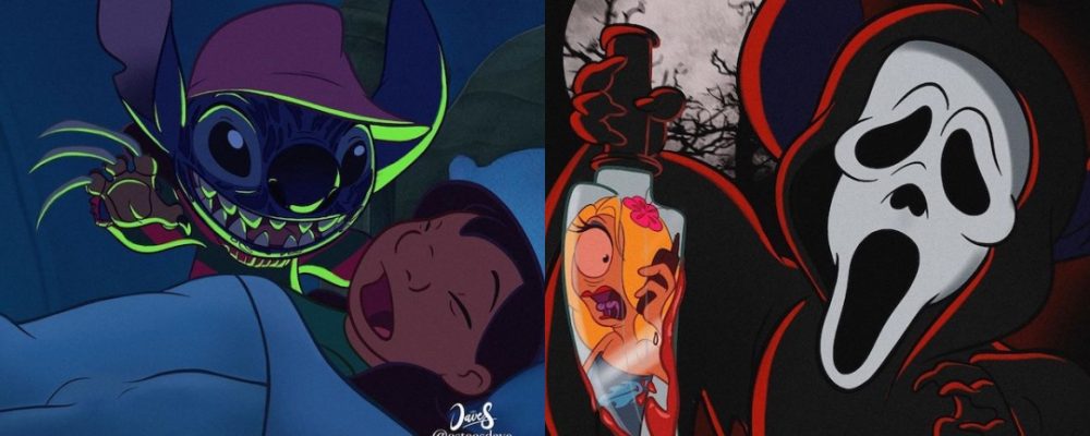 Artista Halloween personajes Disney películas terror Portada