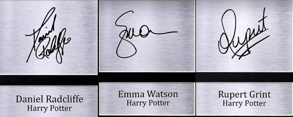 Autografo Daniel Radcliffe, Emma Watson, Rupert Grint Harry Potter
