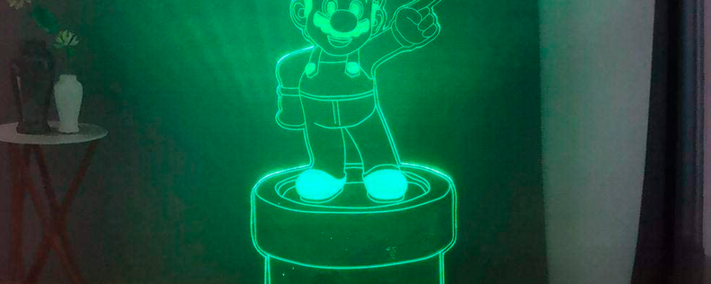 Lámpara 3D Super Mario Portada