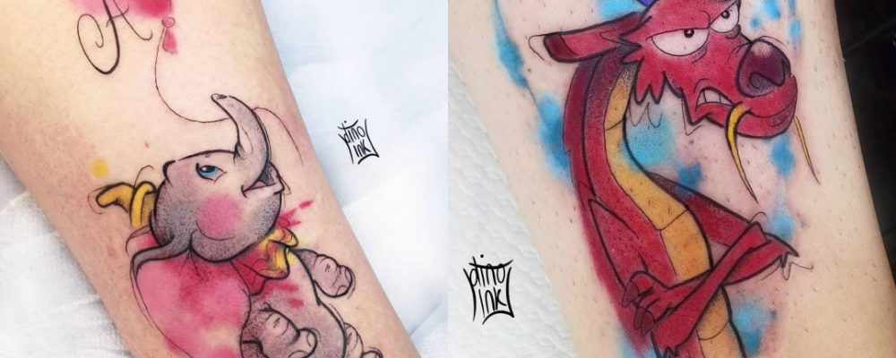 Los tatuajes a todo color de Dinoink