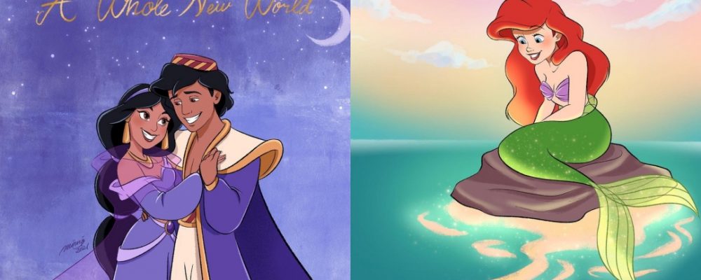 Las increíbles ilustraciones de Princesas Disney de Momo
