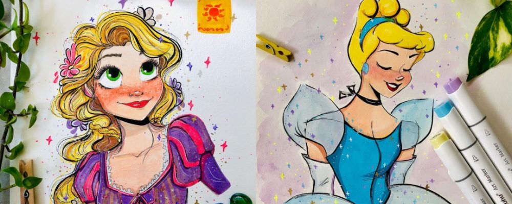 Increíbles dibujos sobre las Princesas Disney