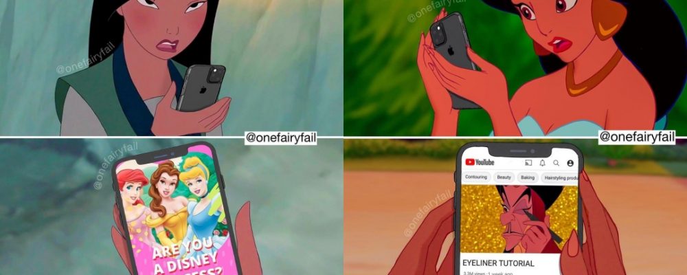 Los personajes de Disney si tuvieran redes sociales