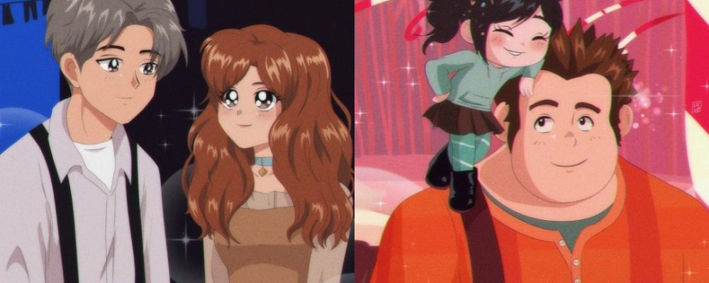 Los personajes Disney al más puro estilo anime