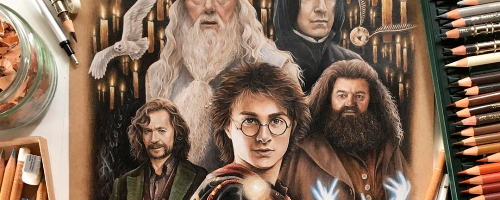 La brillante ilustración de Harry Potter de Rachel Dickison